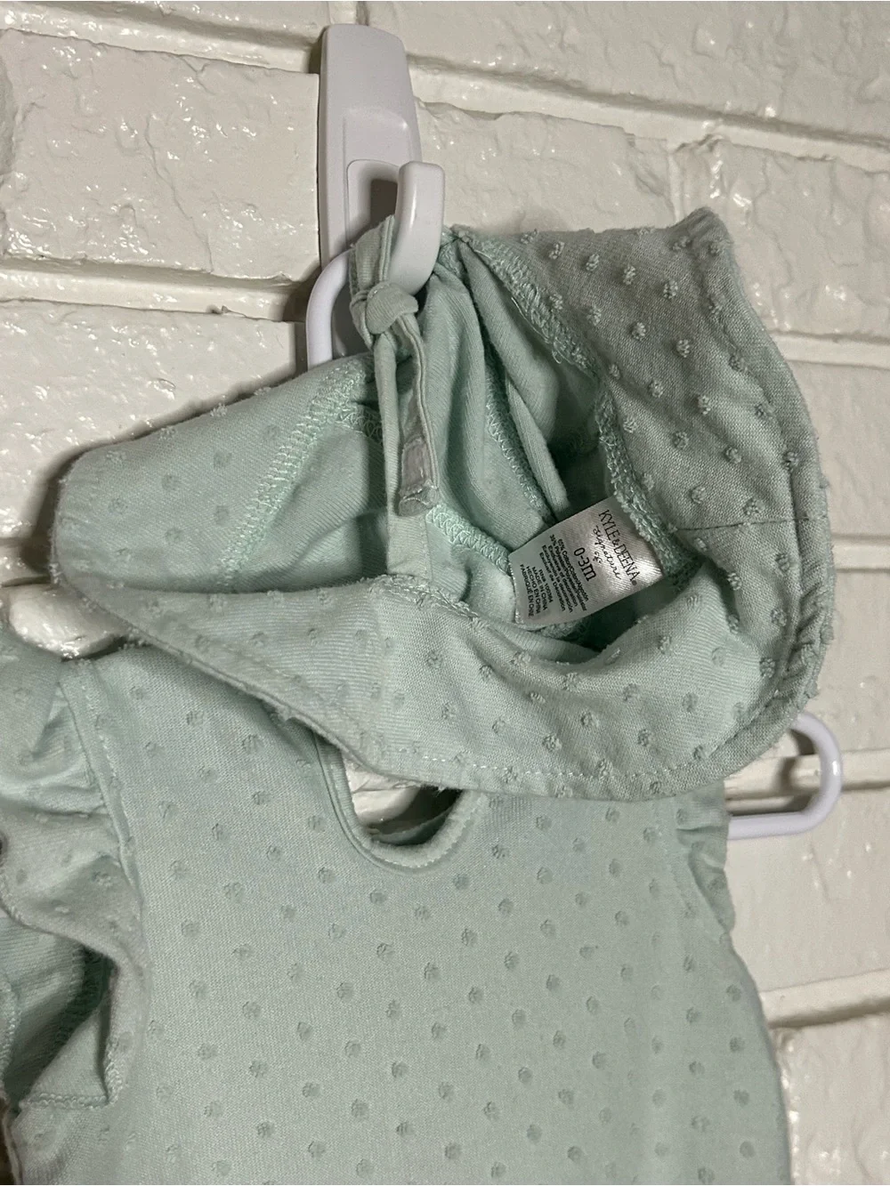 Kyle & Deena Newborn Mint Ruffle Romper with Hat